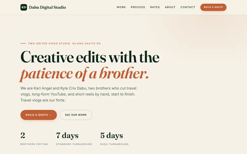 Dabu Digital Studio website preview