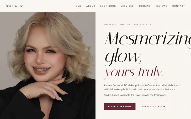 HMUA By AC website preview