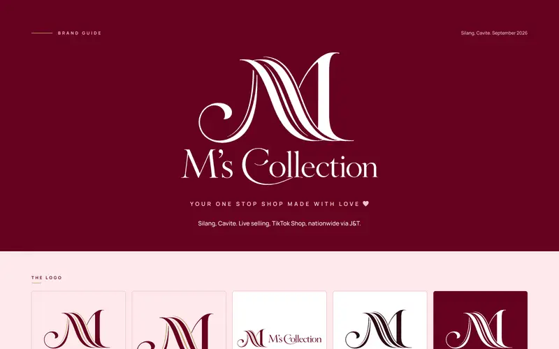 M's Collection website preview
