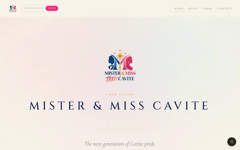 Mister & Miss Cavite 2026 website preview