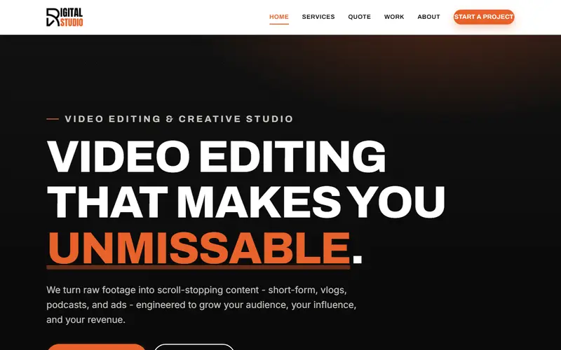 RV Digital Studio website preview