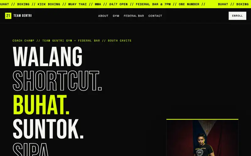 Team Gentri Gym website preview